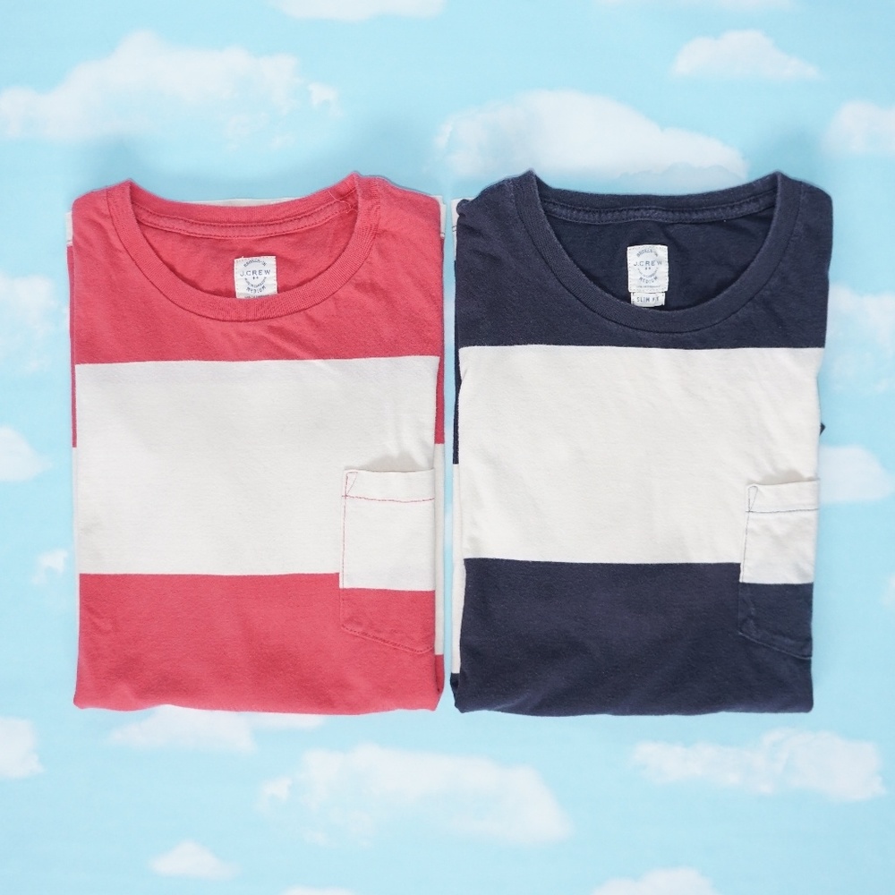 J.Crew Striped Pocket Tees